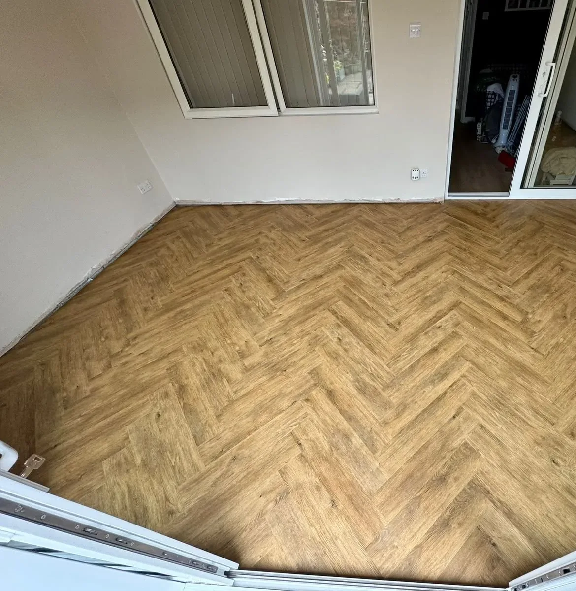 Full refurbishment herringbone lvt flooring, refurbishments by Design Built Right in Selby