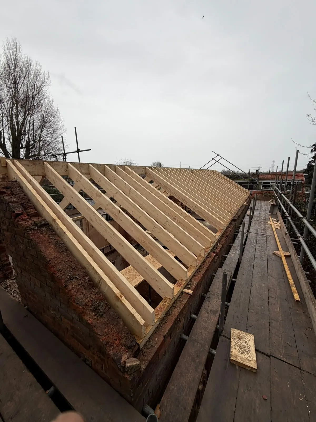 New roof rafters, roofing by Design Built Right in Selby