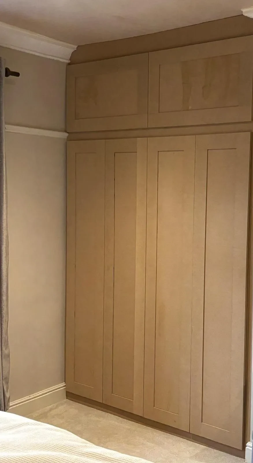 Fitted wardrobe before, joinery by Design Built Right in Selby